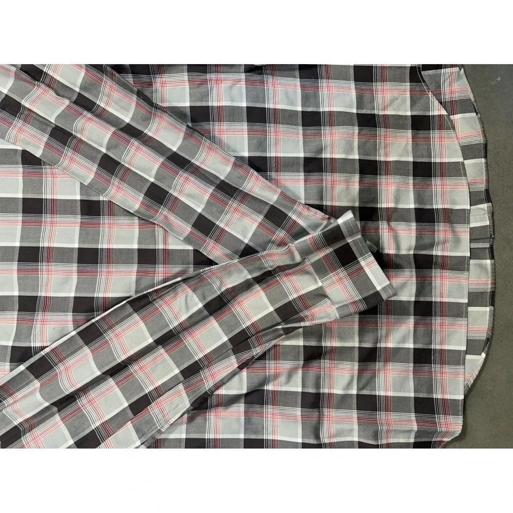 Banana‎ Republic Grant Fit Plaid Non Iron Long Sleeve Button Down Shirt Men XL